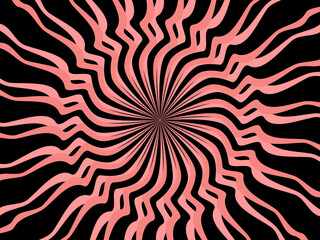 Vintage retro banner background. Colorful grunge wave wallpaper. Vector illustration. Twist party backround pattern.	
