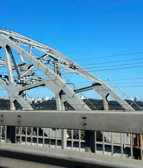 metal bridge in the city