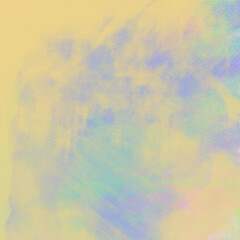 Abstract colorful background with yellow, green, blue, violet colors. Pastel drawn iridescent digital art.