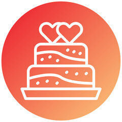 Wedding Cake Icon Style