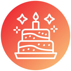 Birthday Cake Icon Style