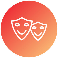 Theatre Mask Icon Style