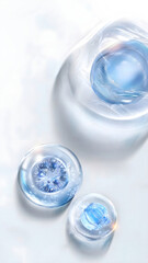 blue and white cosmetic cream