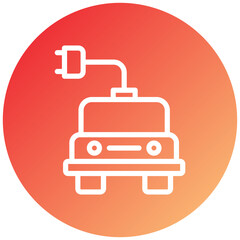 Electric Car Icon Style