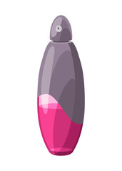 Cartoon perfume bottle, scented water and perfumes retro packaging. Fashion vintage bottle, decorative girly cosmetics flat decent vector