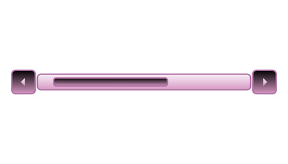 Scroll bar slider. UI horizontal slider. Multicolor modern UI element. Buttons with adjustable knobs for controlling audio or video. Vector illustration of intuitive design element