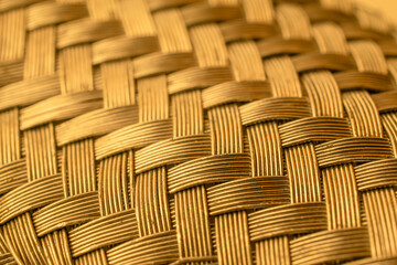 Obraz premium wire mesh woven gold background or texture