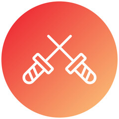 Fencing Sports Icon Style