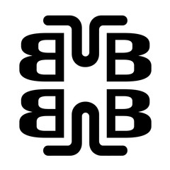 Abstract Geometric Shape PNG, Isolated on Transparent Background, Black and White Simple Icon, Vector Design