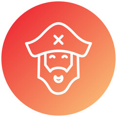 Pirate Beard Icon Style