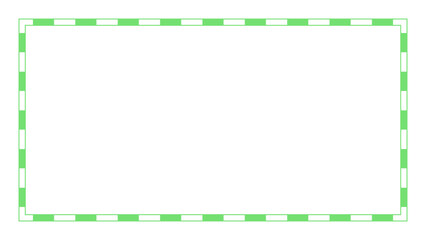 緑色と白の縞模様のフレーム - シンプルな横長のバナーのテンプレート- 16:9