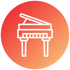 Wooden Piano Icon Style