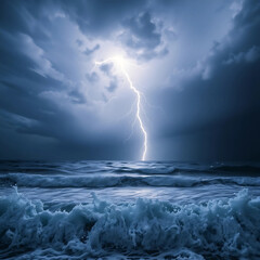 Fototapeta premium storm over the sea
