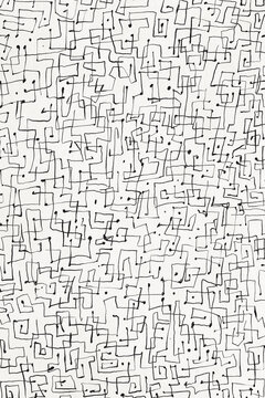 Abstract black and white seamless pattern with intricate line design