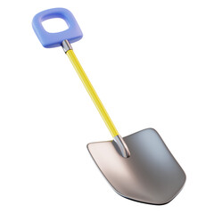 3D Illustration Shovel