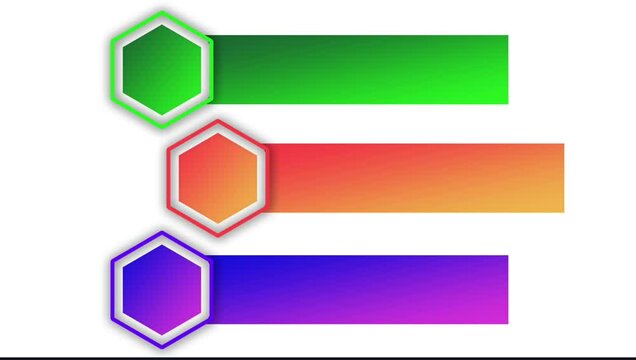 Colorful Hexagonal Infographic Animation for Presentations