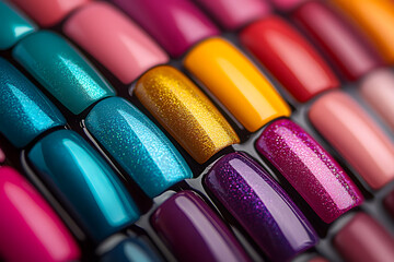 Expositor surtido de uñas de gel de colores