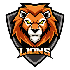 Obraz premium Fierce Lion Logo for Sports Team Lions Mascot Design