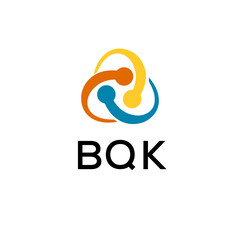 BQK creative minimalist letter logo.