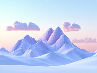 Pastel Mountainscape