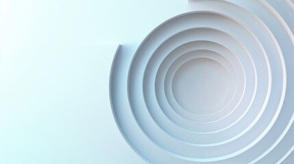 Obraz premium Abstract background with layered circular shapes in soft tones, creating a serene and modern aesthetic suitable for various design projects and themes