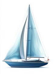 Design of nautical yacht icon logo illustration isolated on white background