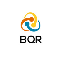 BQR creative minimalist letter logo.