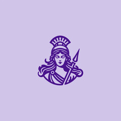 Athena Logo – A powerful Athena logo representing wisdom, strategy, and strength.