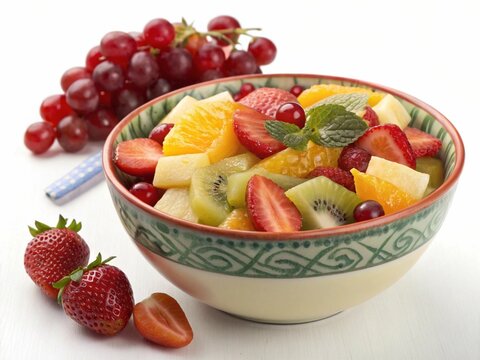 Fresh fruit salad in a bawl