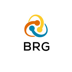 BRG creative minimalist letter logo.