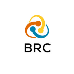 BRC creative minimalist letter logo.