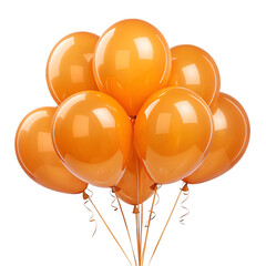 Orange balloons with on white background Vector