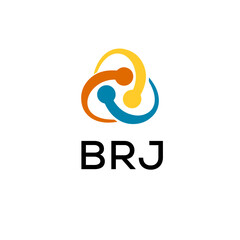 BRJ creative minimalist letter logo.