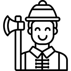 Firefighter Icon Vector Element