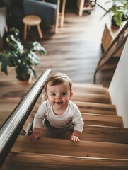 A modern stair lift fitted to a residential staircase, offering support for elderly and disabled individuals.