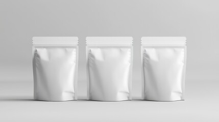 Blank White Stand Up Pouch Mockup Design for Product Showcase