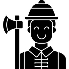 Firefighter Icon Vector Element