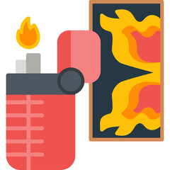 Fire Lighter Icon Vector Element