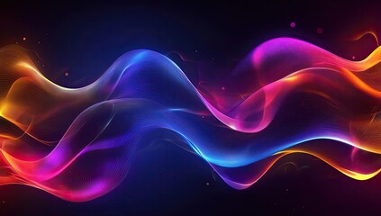 Obraz premium Abstract vibrant flowing waves (1)