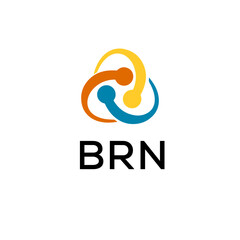 BRN  creative minimalist letter logo.