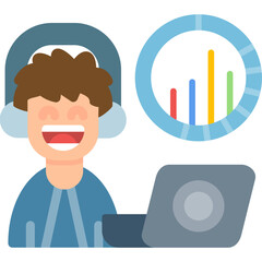 Analyst Icon Vector Element