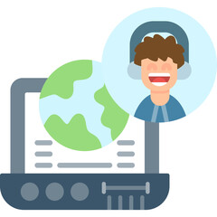 Global Server Icon Vector Element