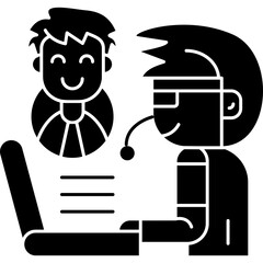 Call Center Icon Vector Element