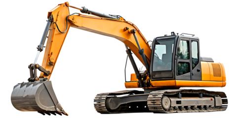 excavator  isolated on white background.PNG 