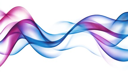 Naklejka premium Abstract Swirling Blue and Purple Waves: A Serene Digital Artwork