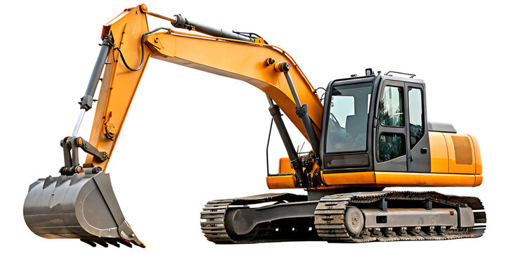 excavator  isolated on white background.PNG 