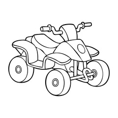 atv car outline vector illustration