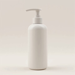 3d cosmetic products, 3d shampoo bottles, shampoo bottles, nozel, without label, shampoo bottle mockup, shampoo bottle with nature background, flower plants,leaves, realistic, forest,stone