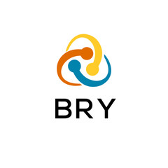 BRY creative minimalist letter logo.