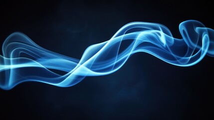 Fototapeta premium Abstract Blue Smoke Swirls: A Serene Dance of Light and Shadow